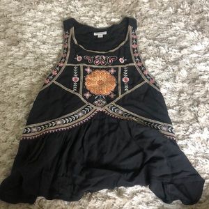 embroidered tank top